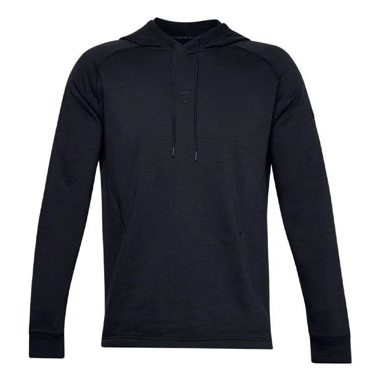 Under Armour Project Rock Charged Cotton Logo Hoodie 'Black' 1357193-001 - 1