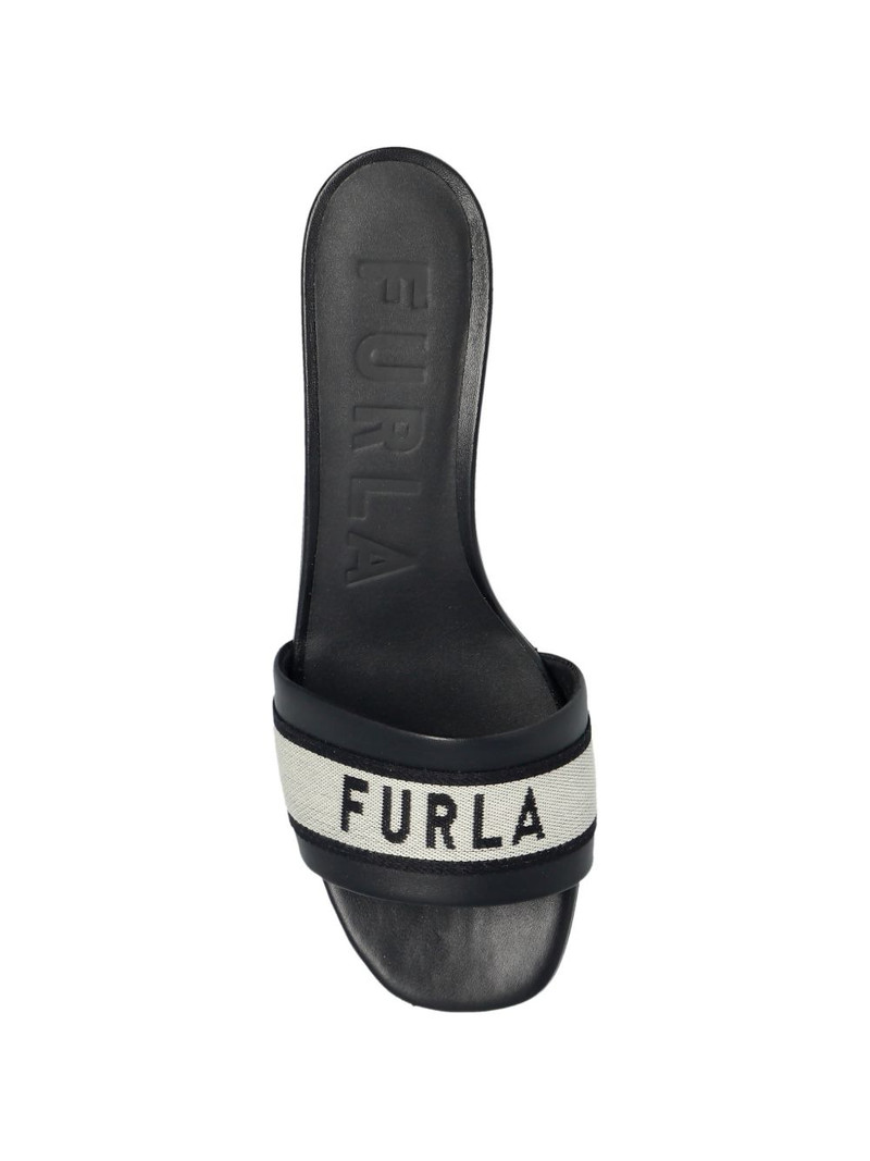 logo-print leather sandals 3