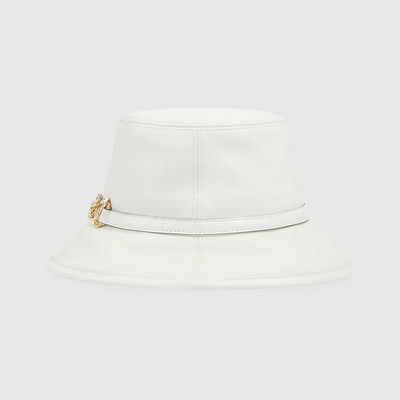 GUCCI Leather bucket hat with Horsebit outlook