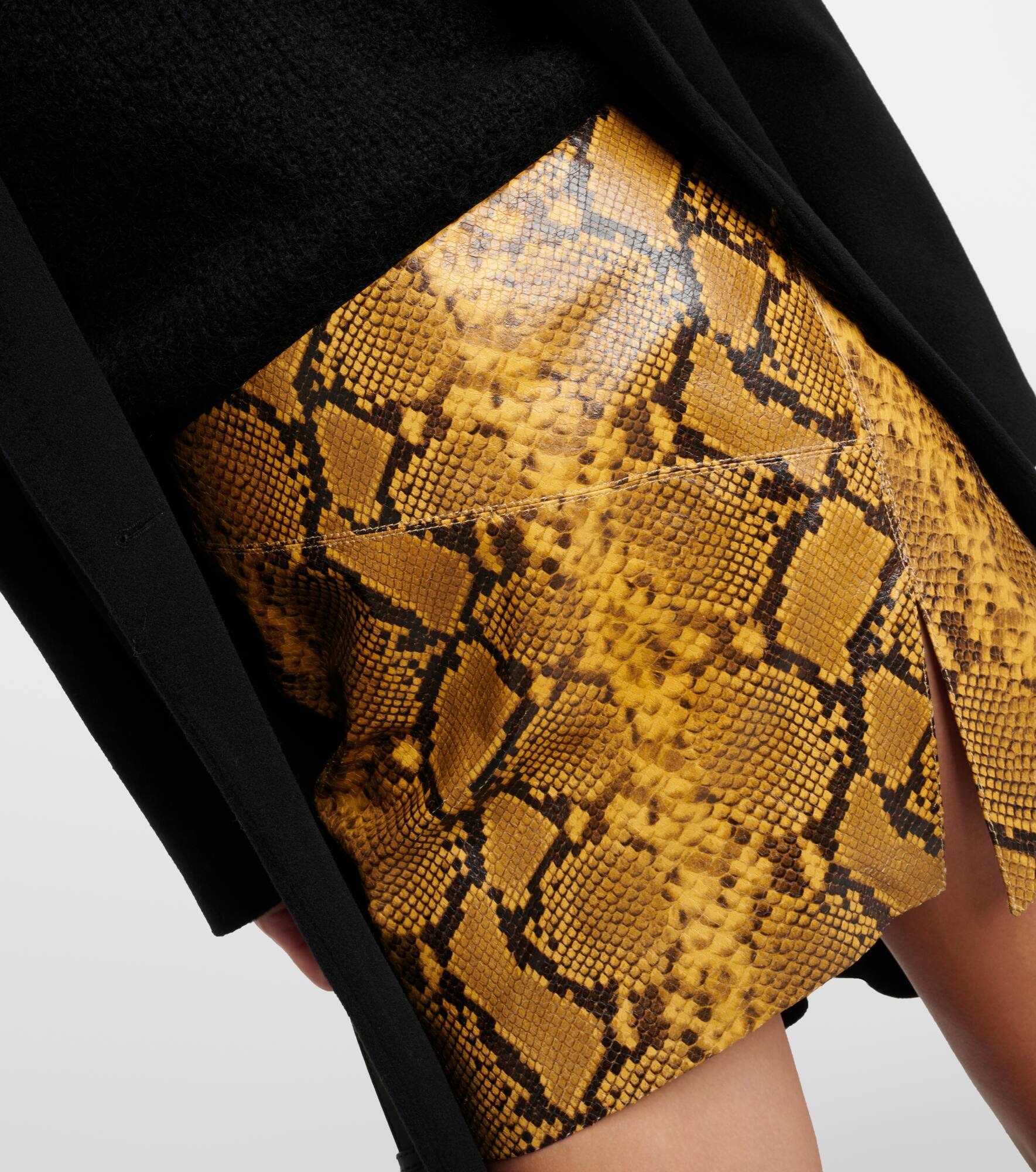 Blair snake-effect leather miniskirt - 4