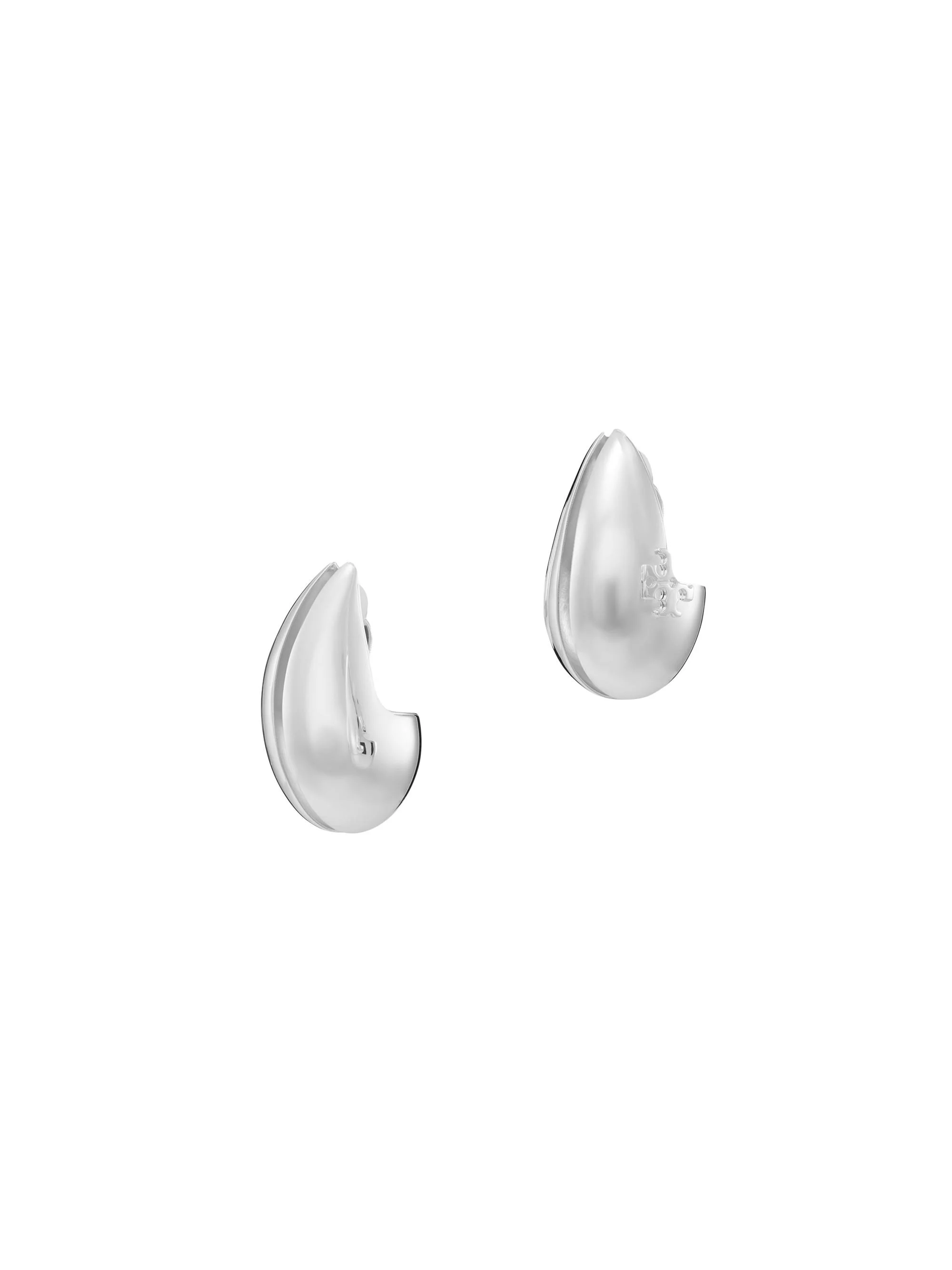 Women's Wave Goldtone Or Silvertone Clip-On Earrings - Light Silver - 1