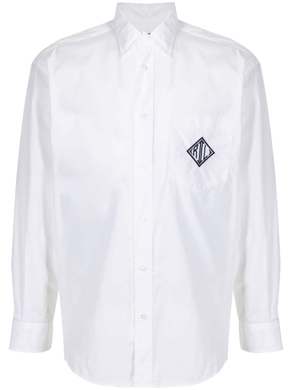 embroidered logo shirt - 1