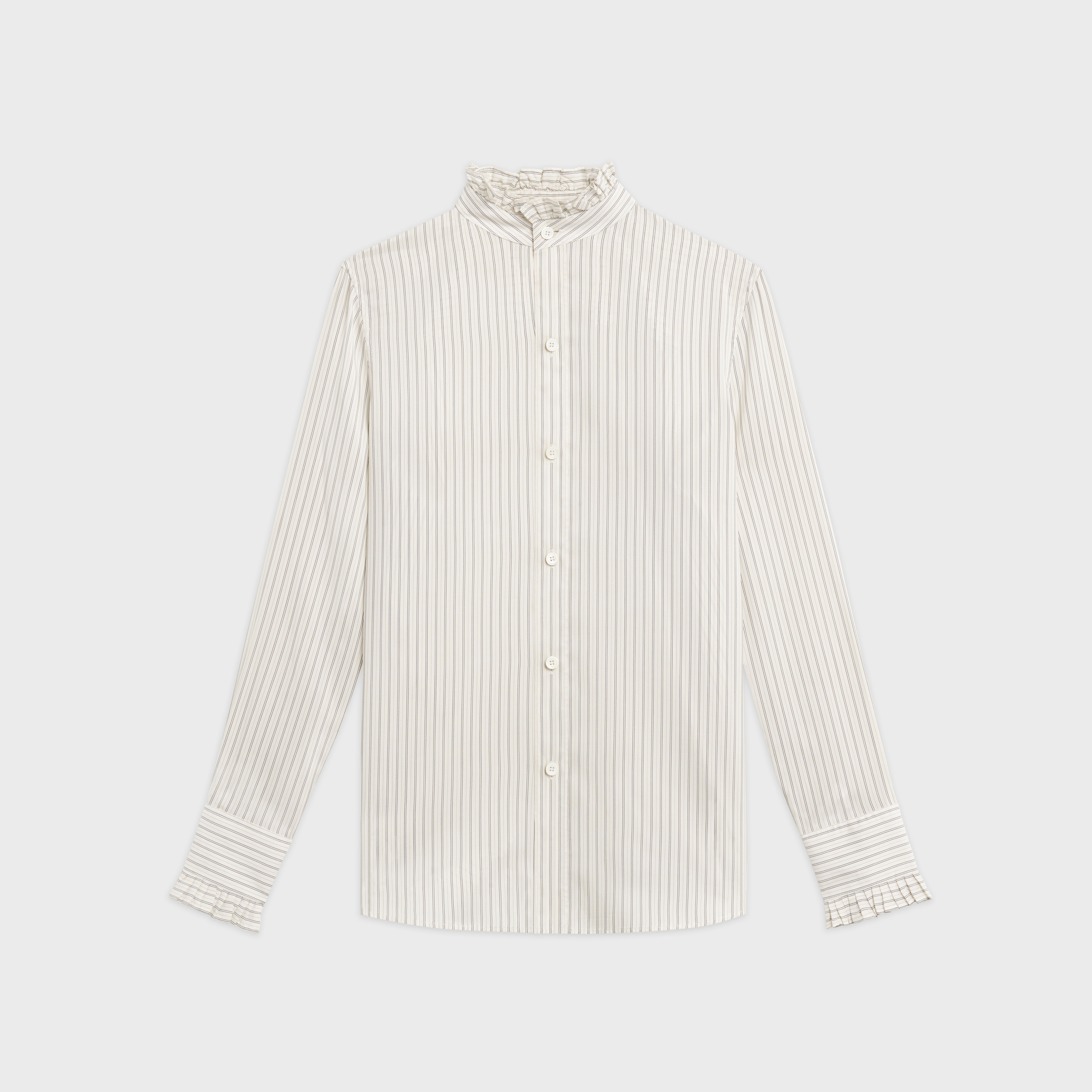 CLASSIC SHIRT IN STRIPED SILK - 1