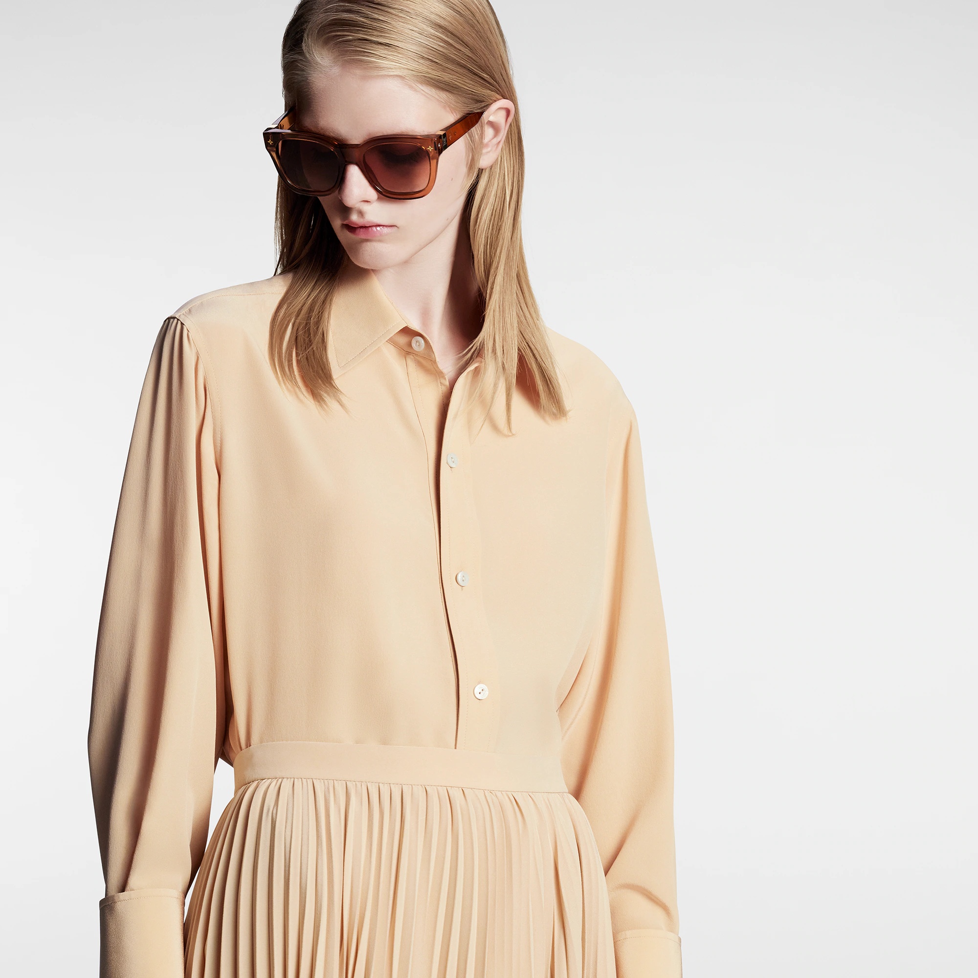 Rounded Hem Silk Shirt - 5