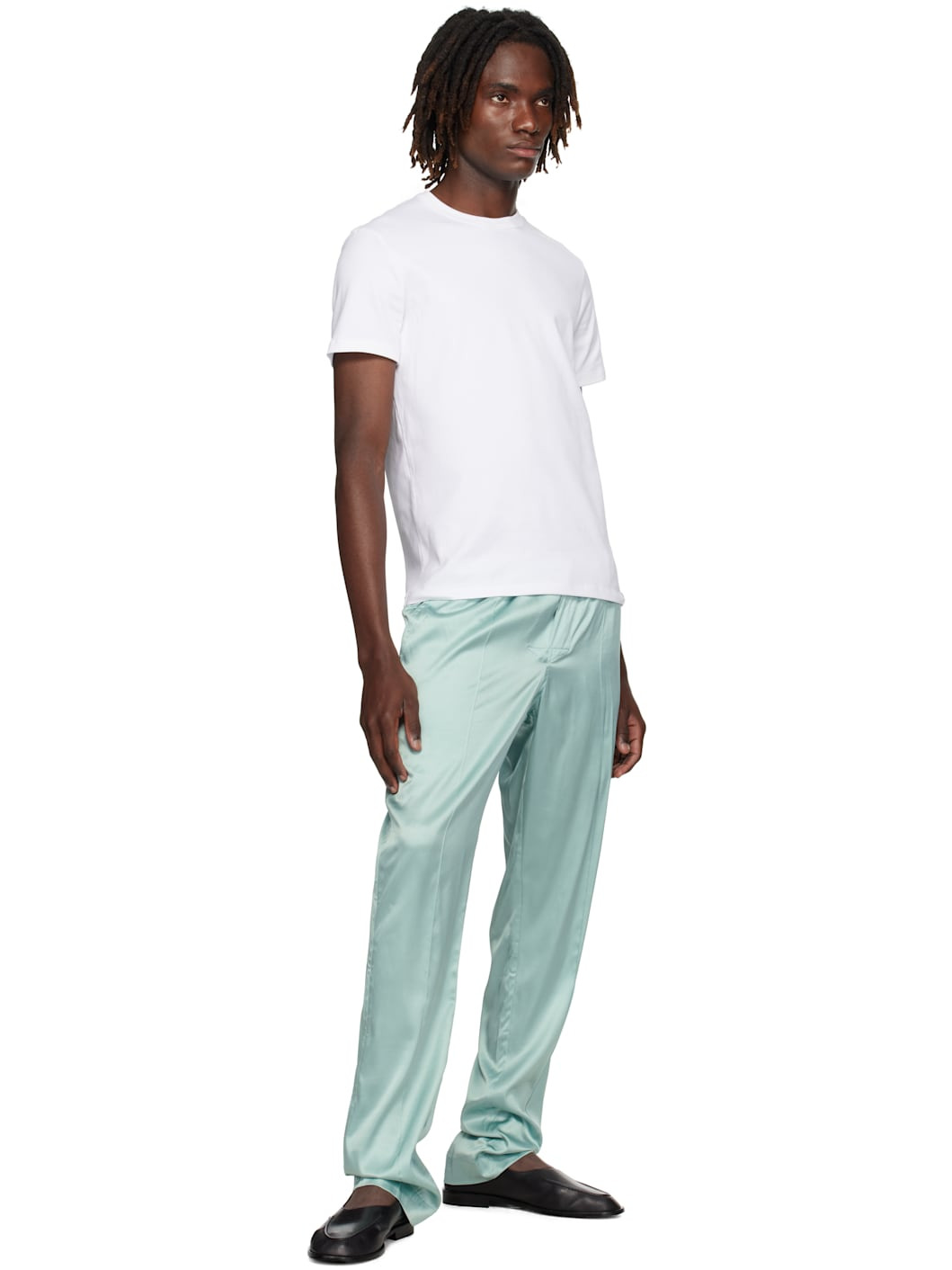 White Cotton Crewneck T-shirt - 4