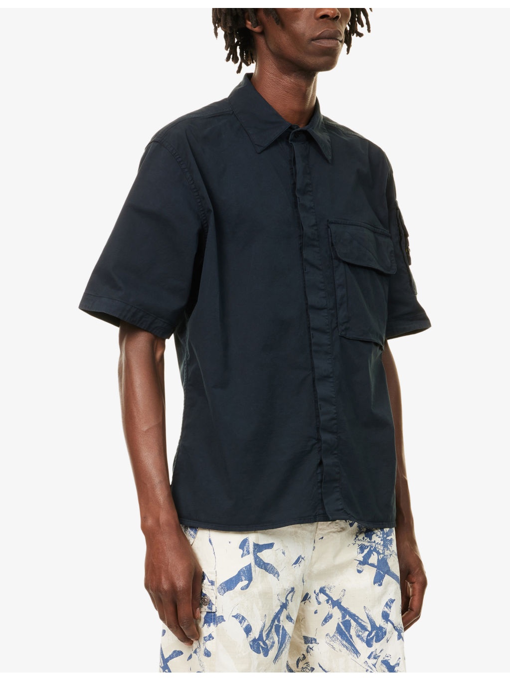 Supima Short-Sleeve Cotton-Blend Shirt - 3