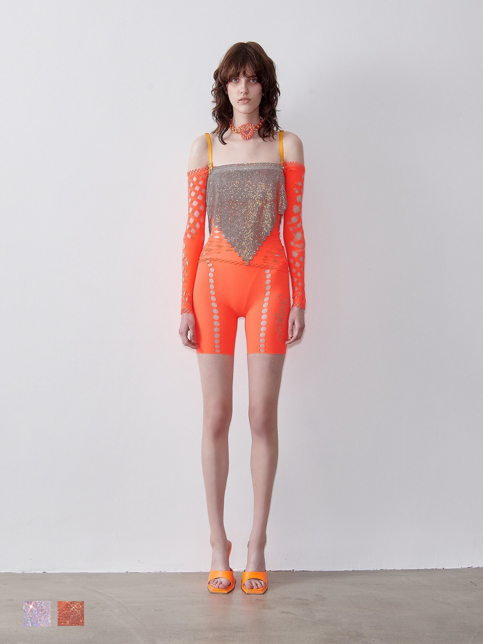 RHINESTONED ELLA TOP APEROL SPRITZ - 1