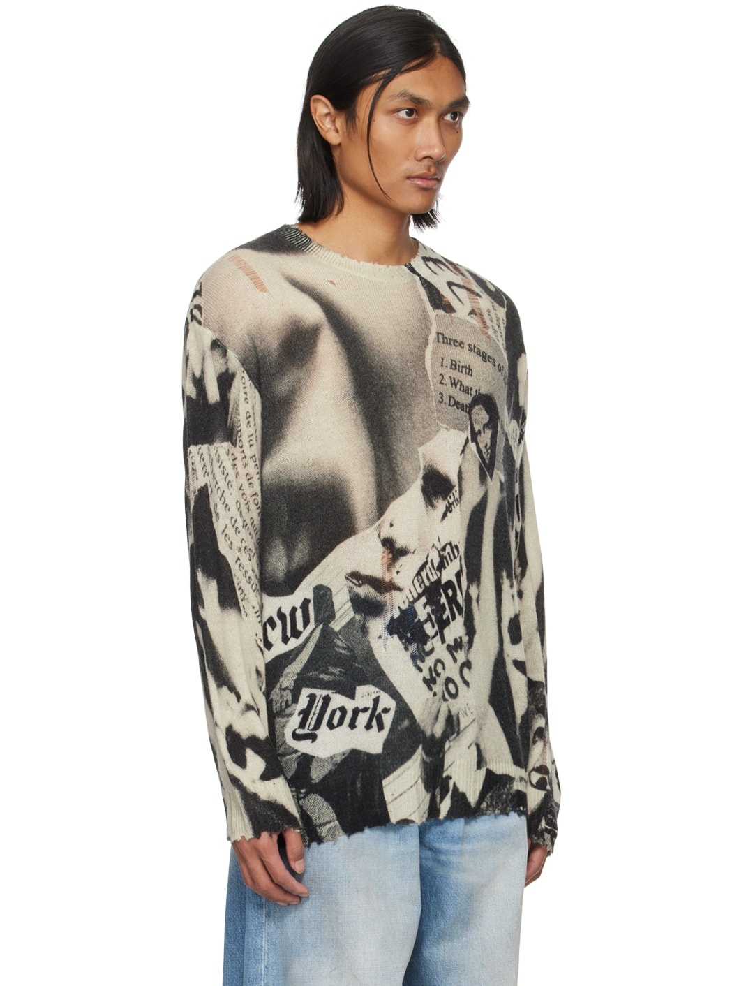 Off-White Newspaper Print Sweater - 2