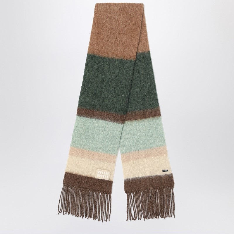【関税&送料込】Miu Miu Embroidered Mohair Blend Scarf Miu Miu Embroidered Mohair Blend Scarf | italist