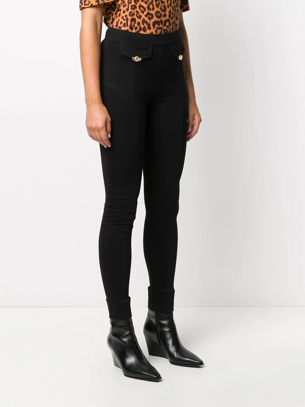 high-waisted skinny trousers - 3