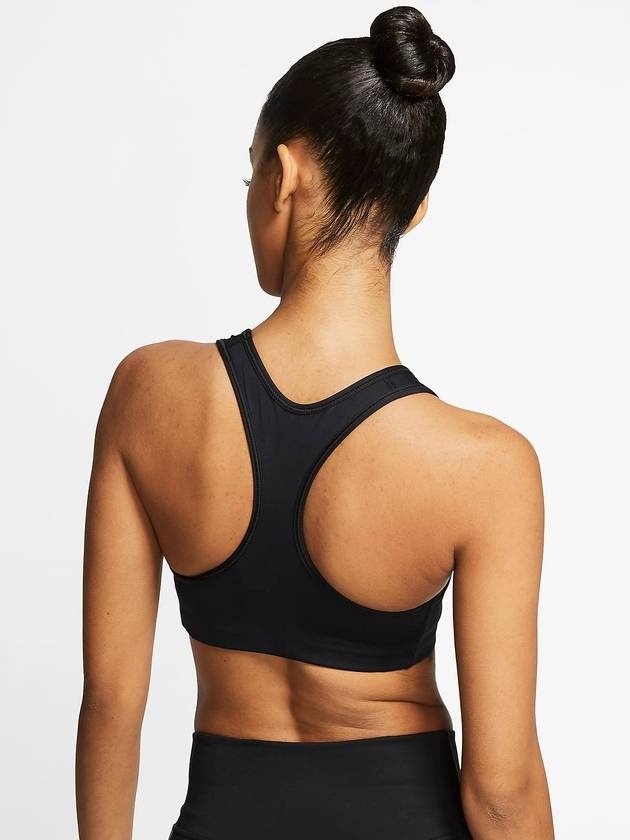 Women's Swoosh Medium Non Padded Sports Bra Black - 3