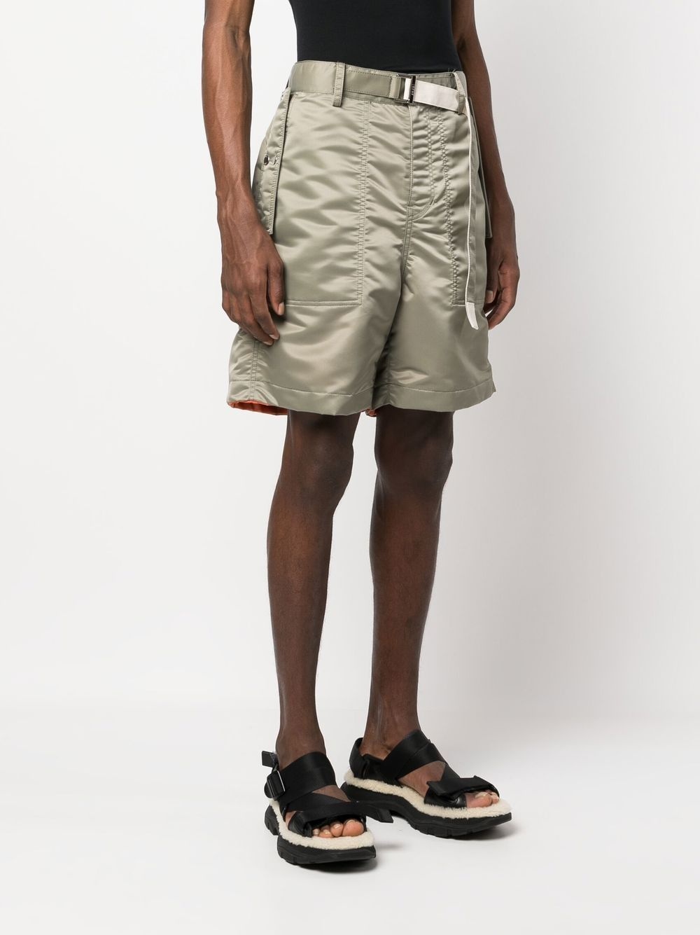 belted-waist detail shorts - 3