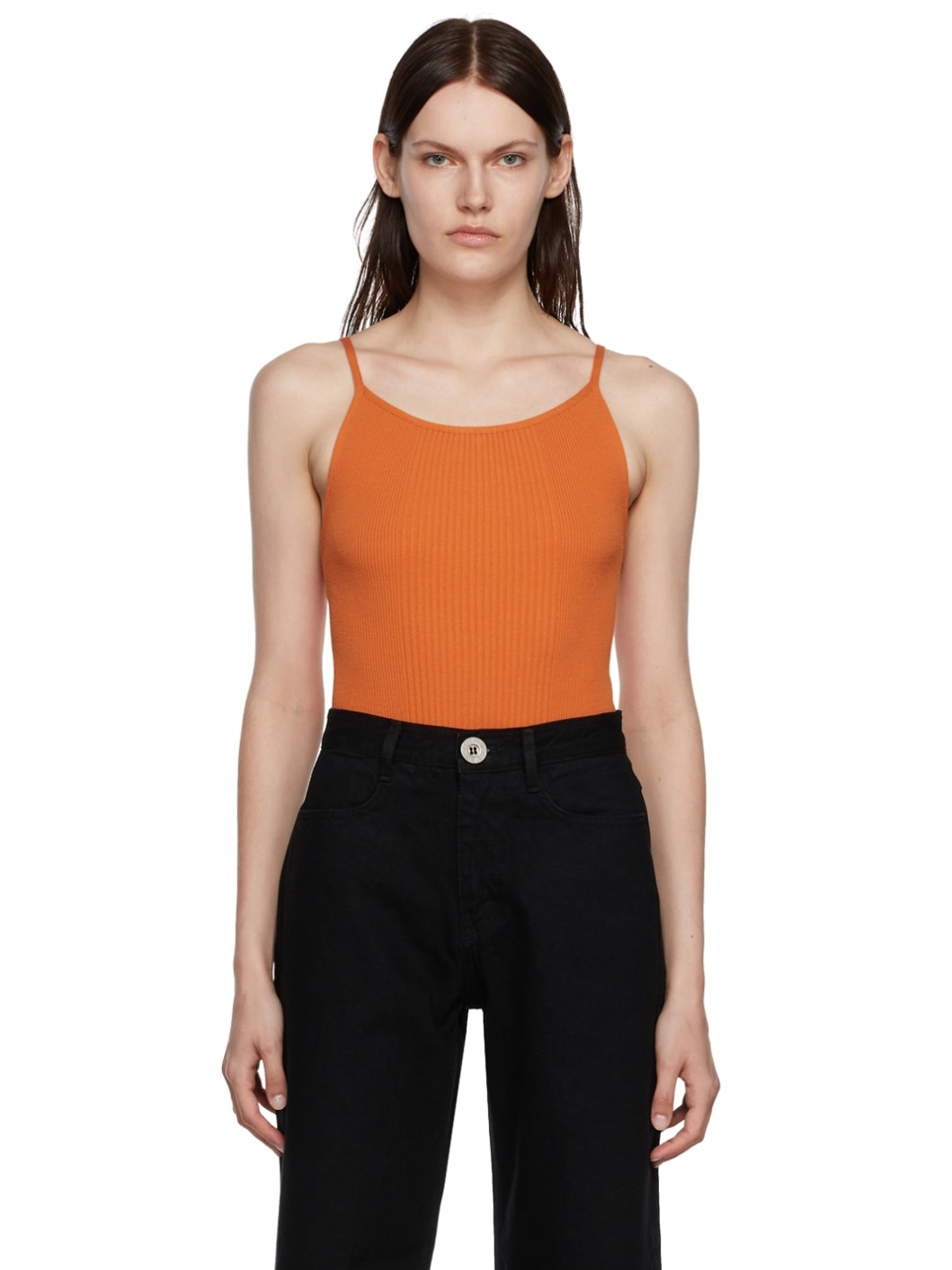 Orange Rib Bodysuit - 1
