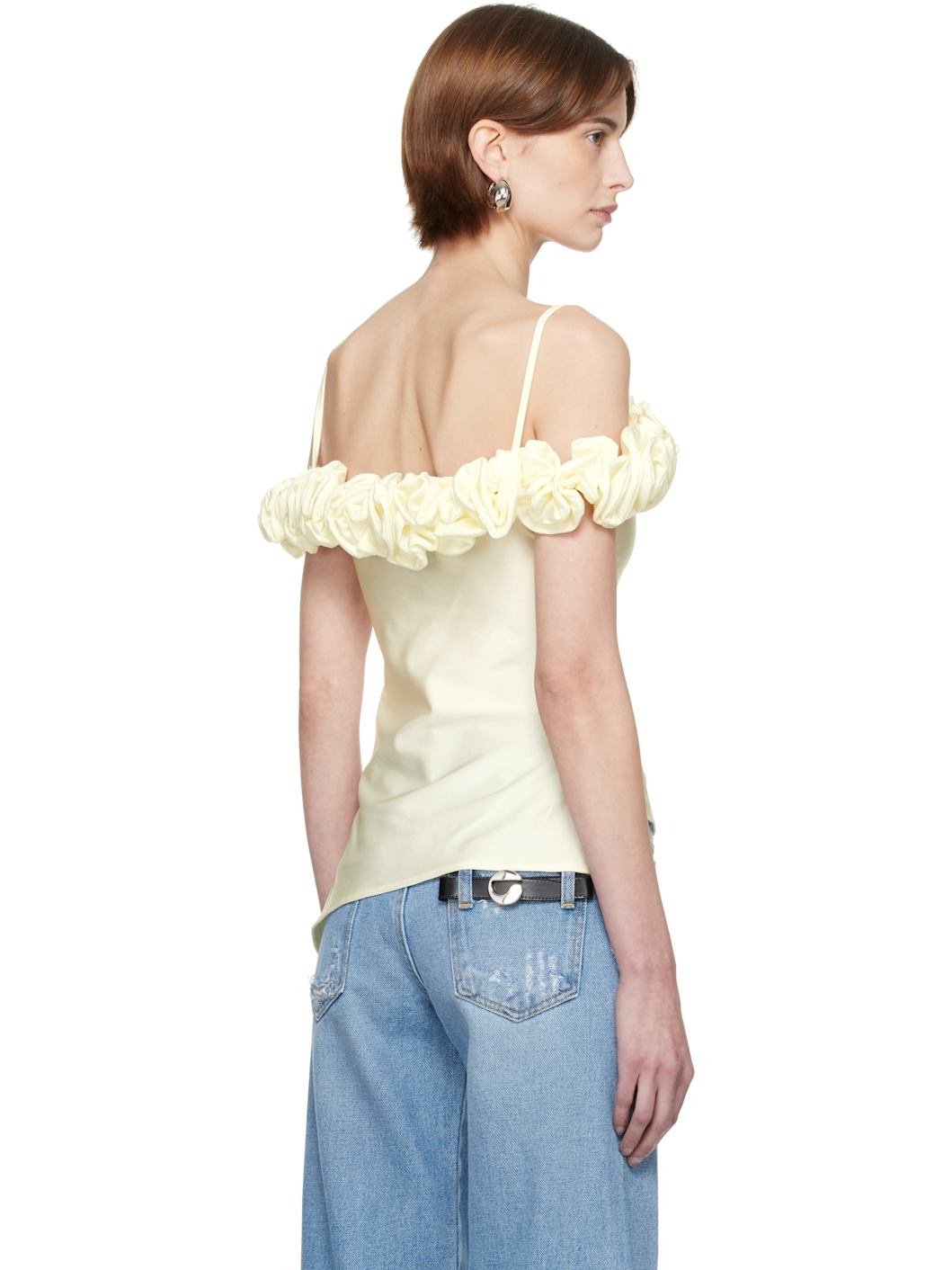 Off-White Ruffle Blouse - 3