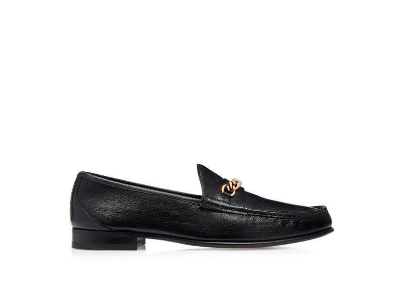 GRAIN LEATHER YORK CHAIN LOAFER 1