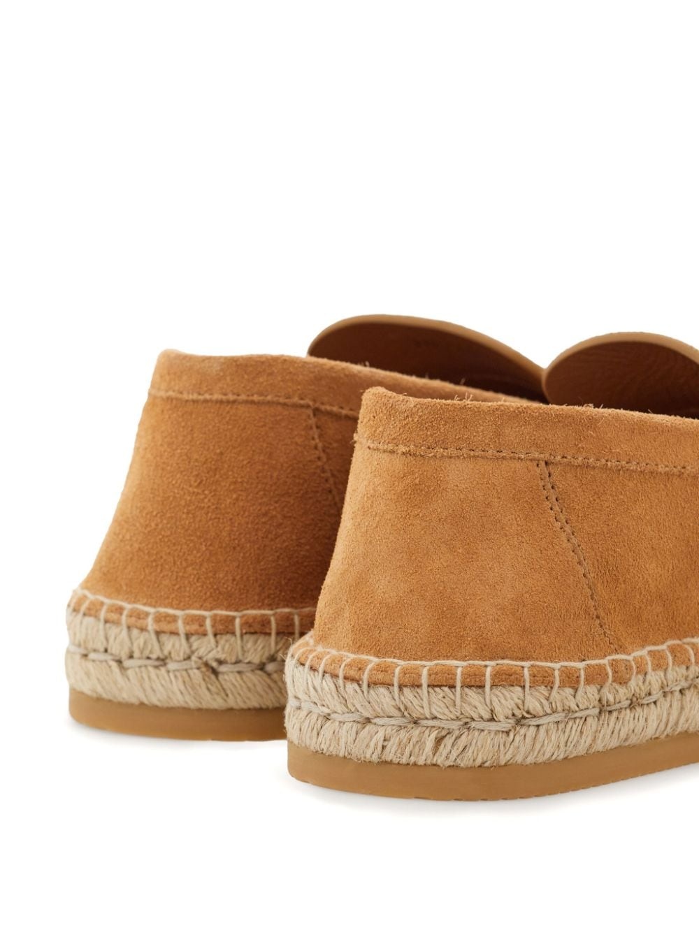 logo-debossed suede loafers - 3