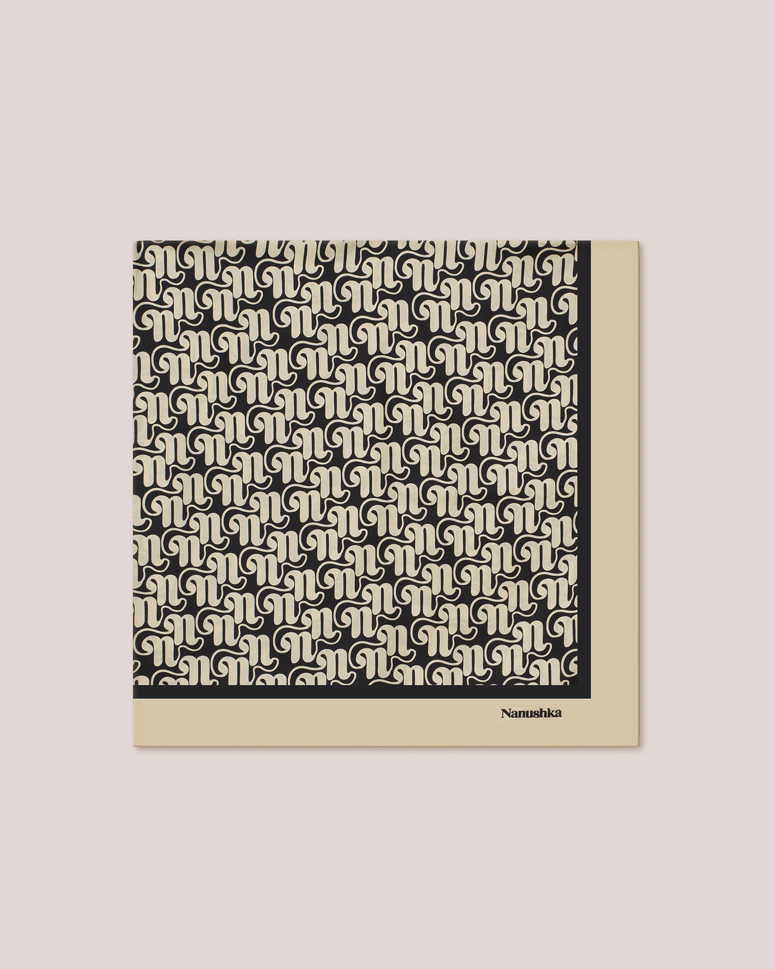 MIANI - Silk printed scarf - Art nouveau camel - 1