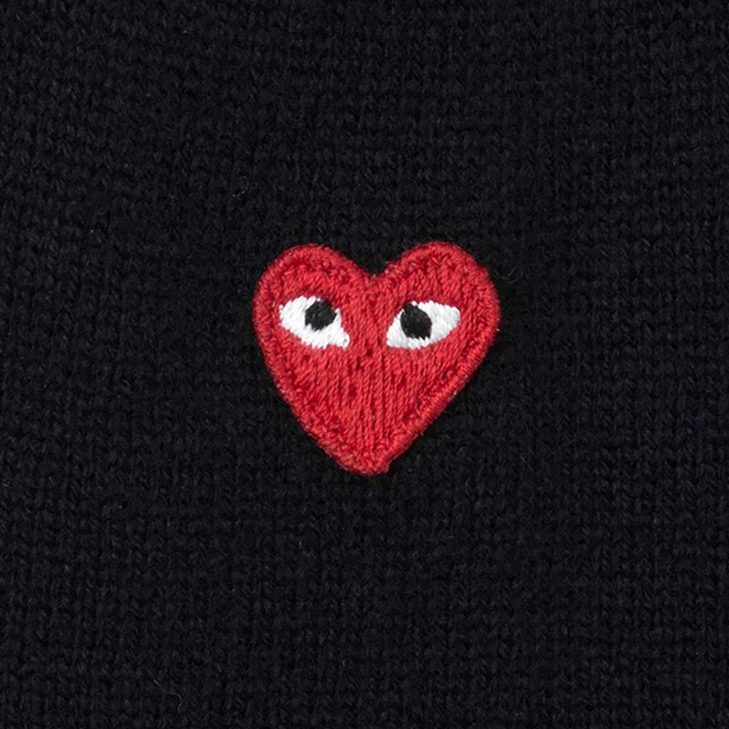 COMME DES GARCONS PLAY SMALL HEART SWEATER - NAVY - 4
