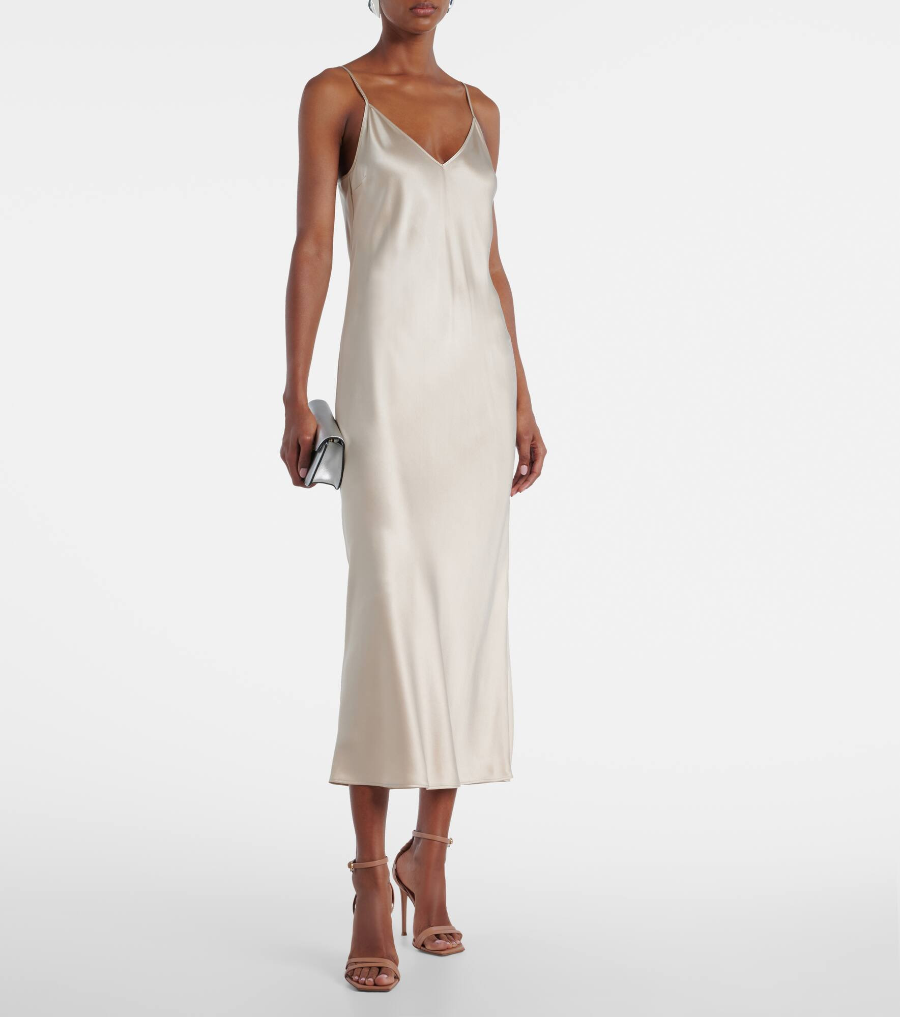 Silk satin slip dress - 2