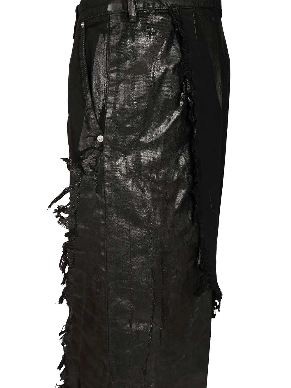 Joris Megacrust Denim And Cotton Tela Trousers Black - 4