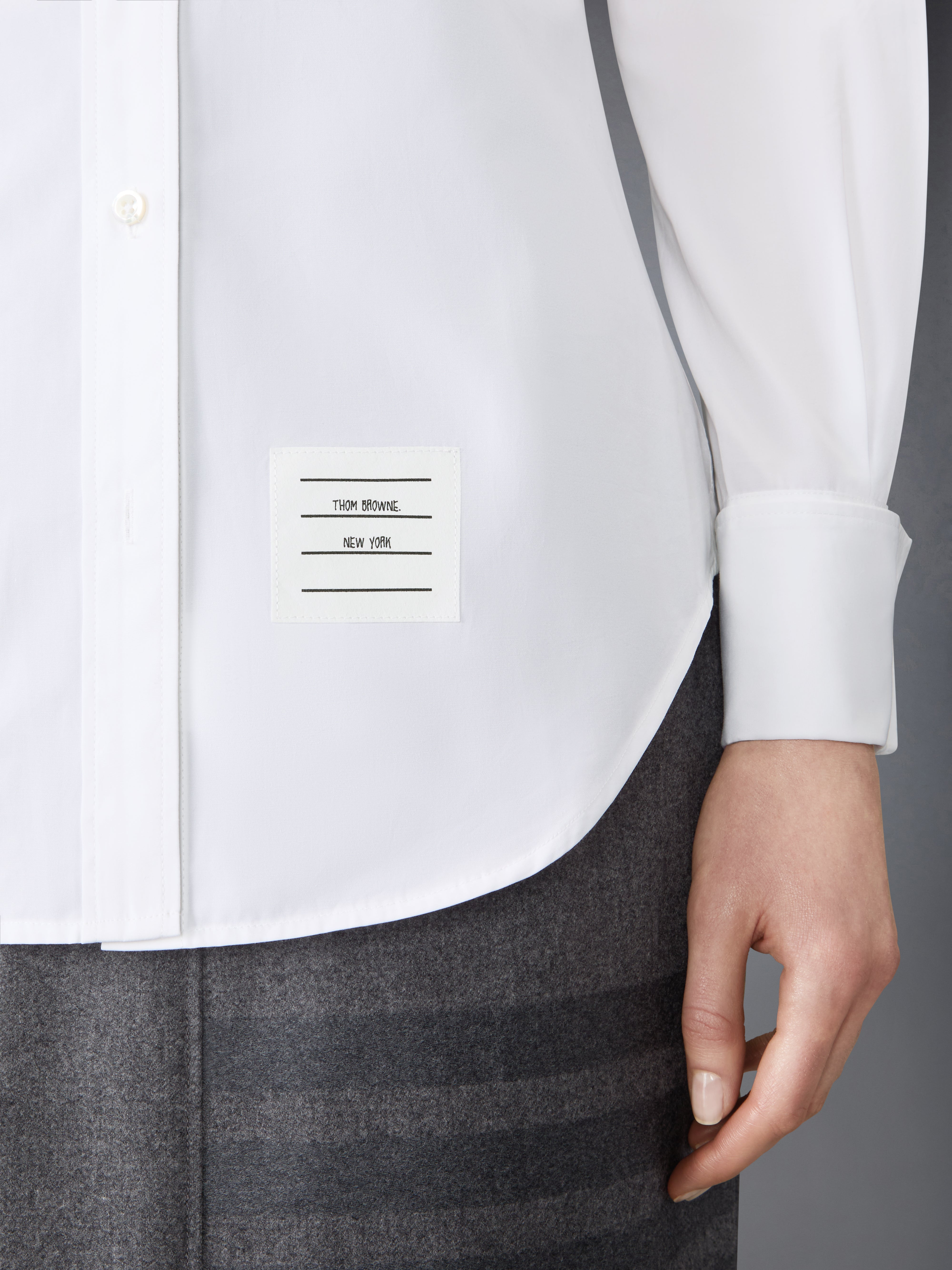 SOLID POPLIN FRENCH CUFF SHIRT - 7