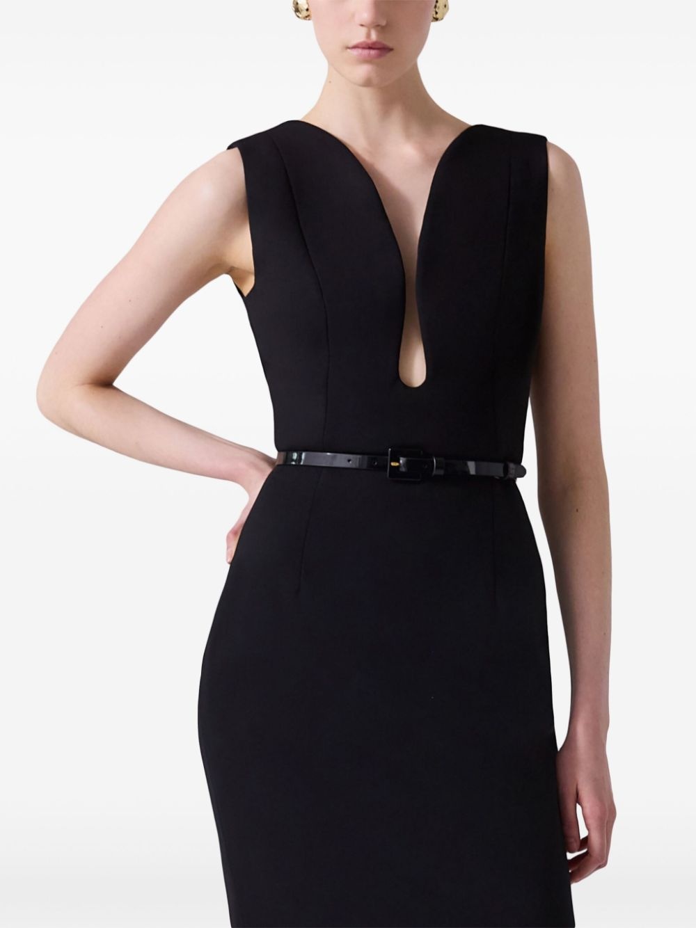 U-neck midi dress - 4