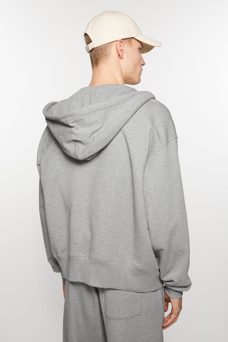 Hooded zip sweater - Light Grey Melange 3