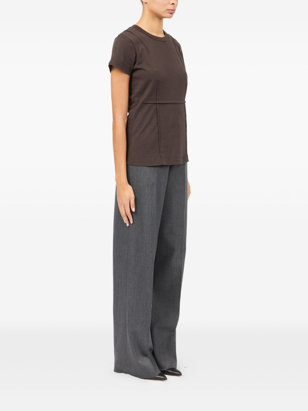 panelled short-sleeve T-shirt - 3