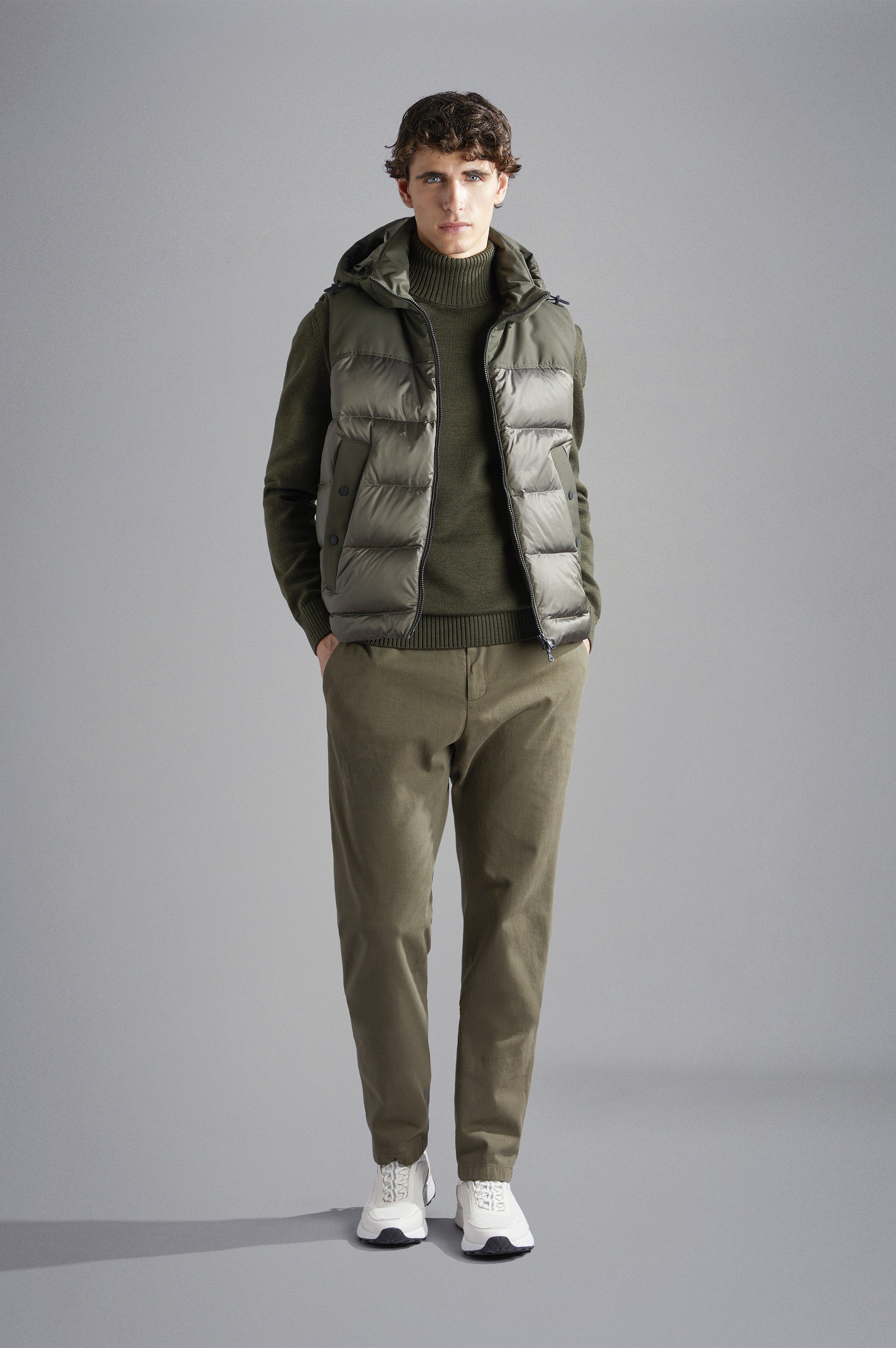 HYBRID VEST MADE OF IRIDESCENT NYLON AND TECHNICAL FABRIC - 2