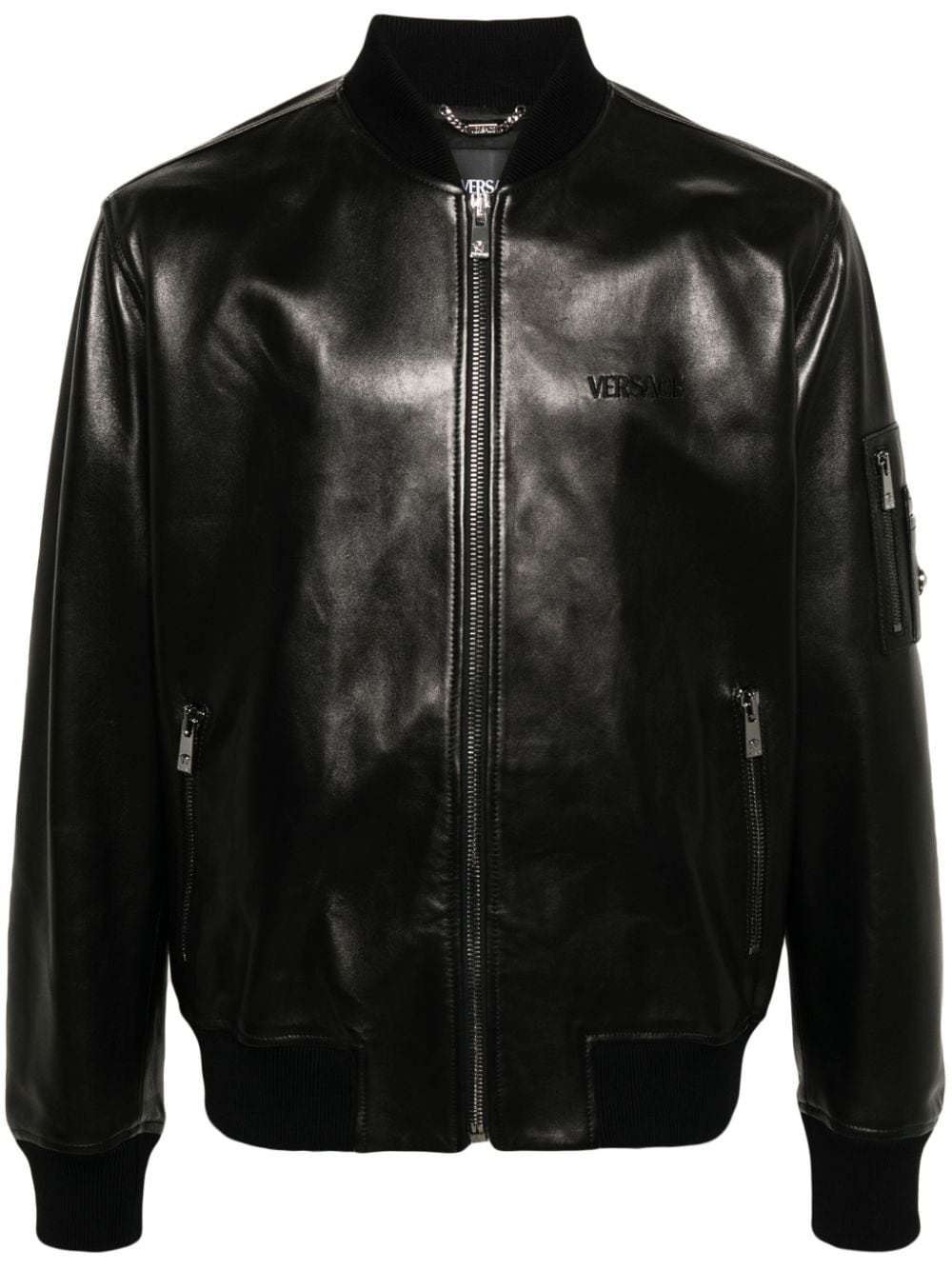 leather bomber jacket - 1