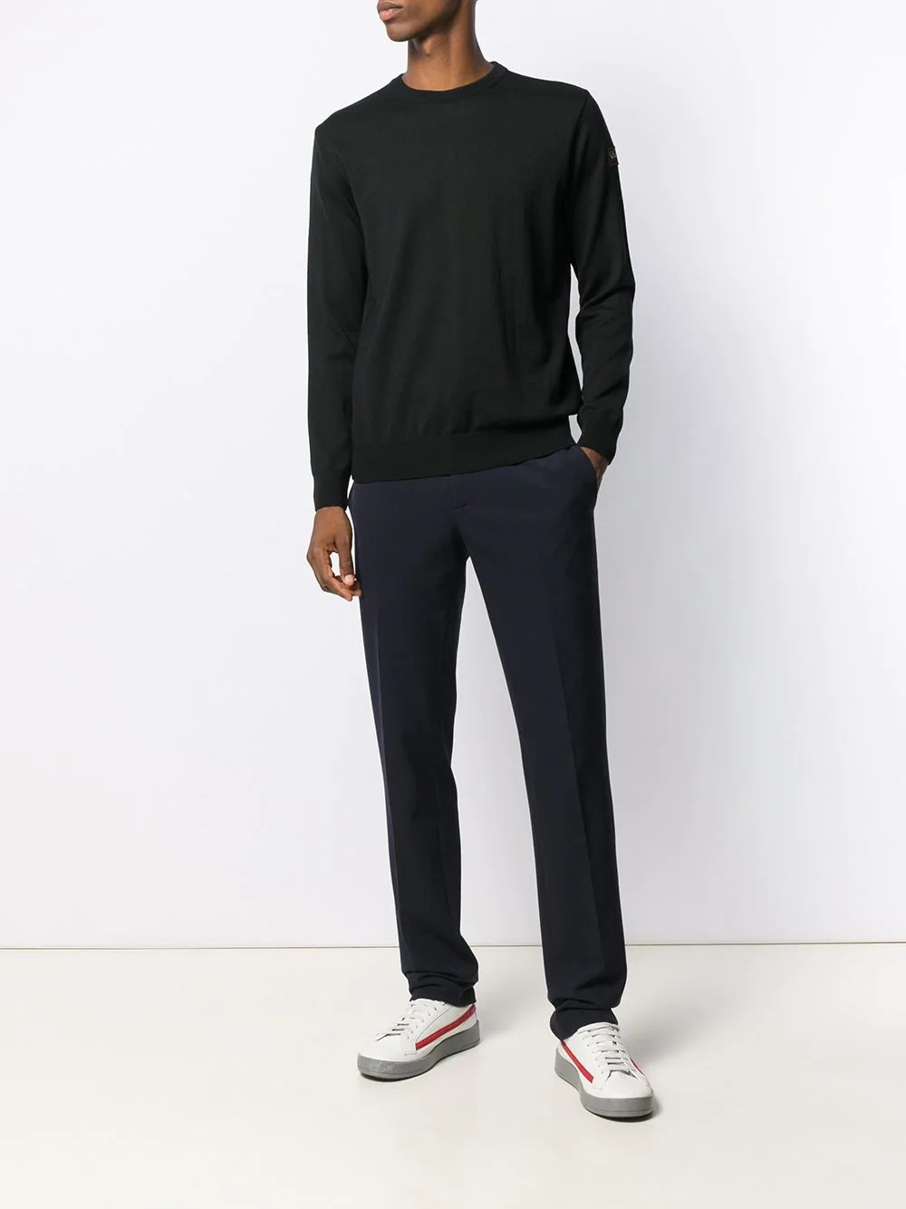 sweatshirt with logo patch - 2