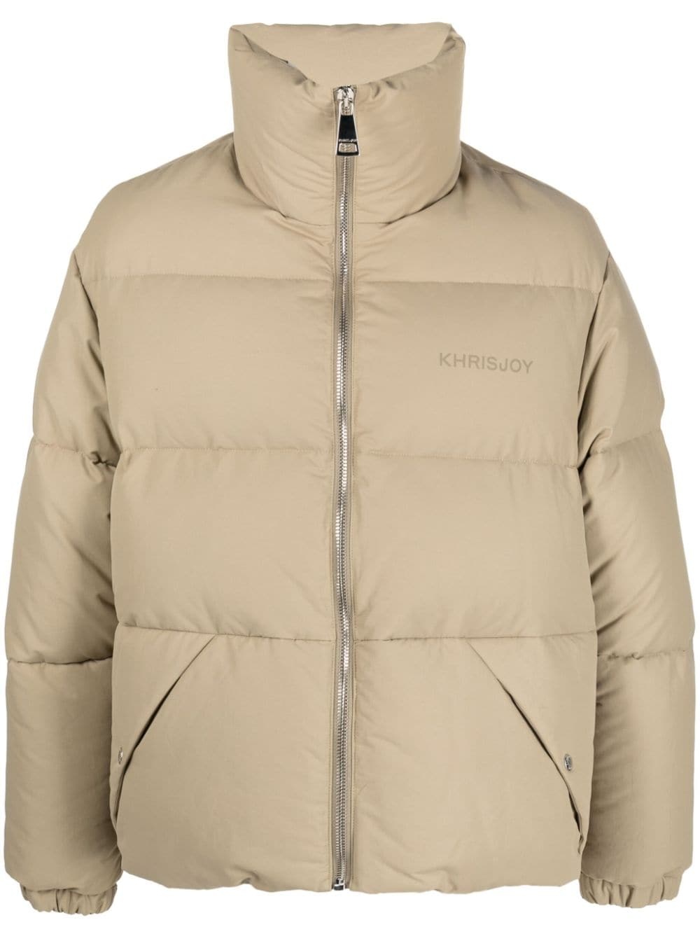 logo-print padded jacket - 2