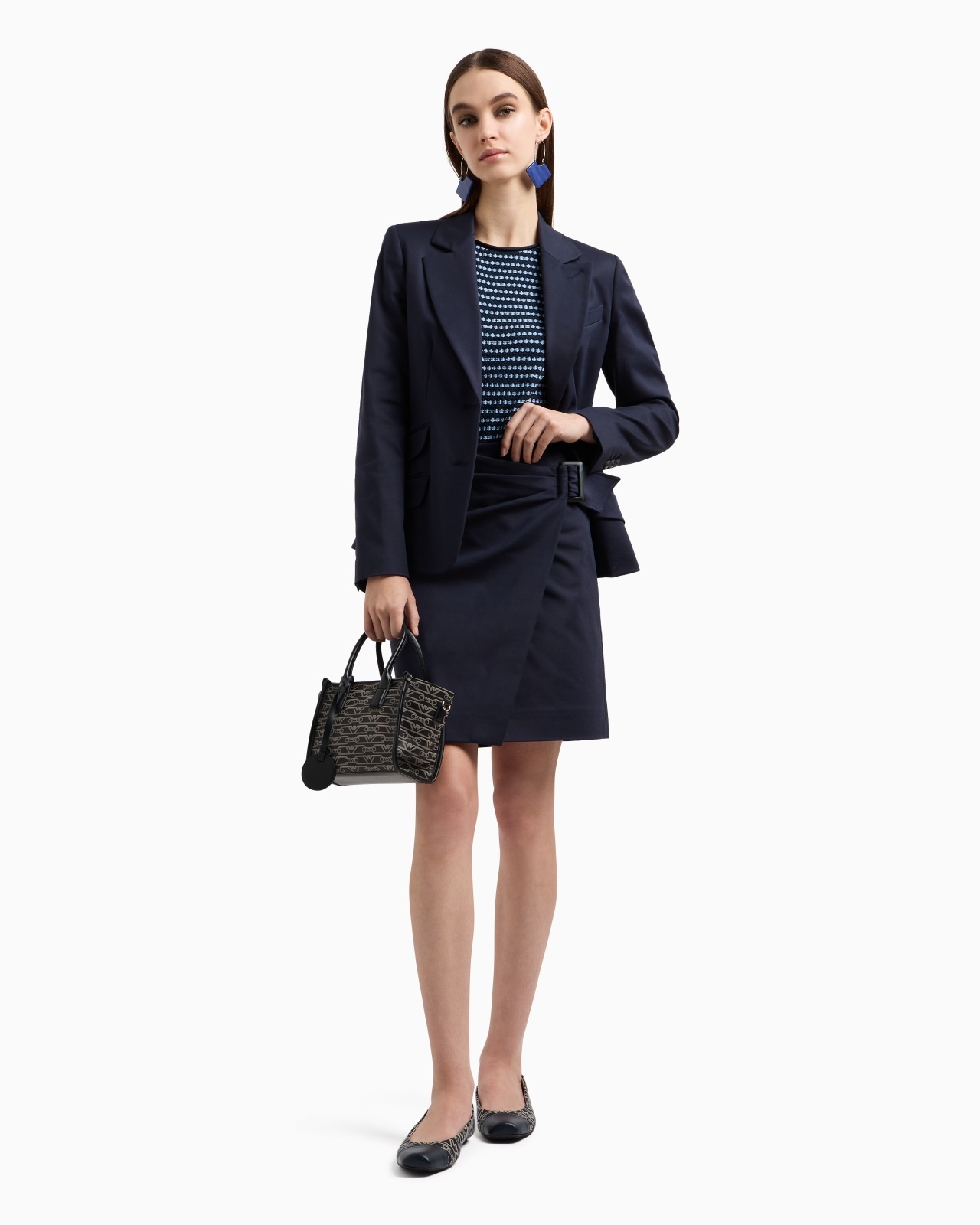 COMPACT STRETCH COTTON PANELLED SKIRT - 2