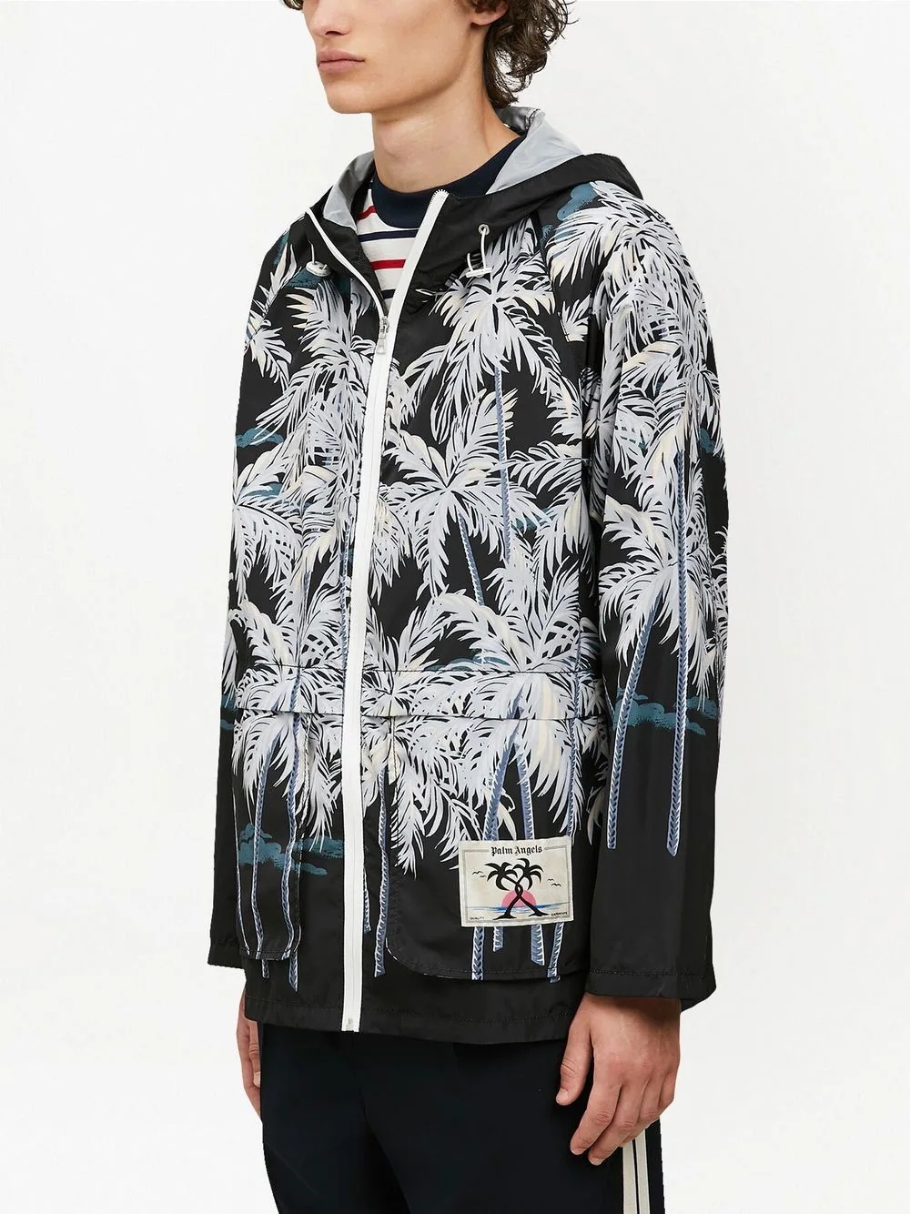 ALLOVER PALMS BAJA JKT BLACK OFF WHITE - 5