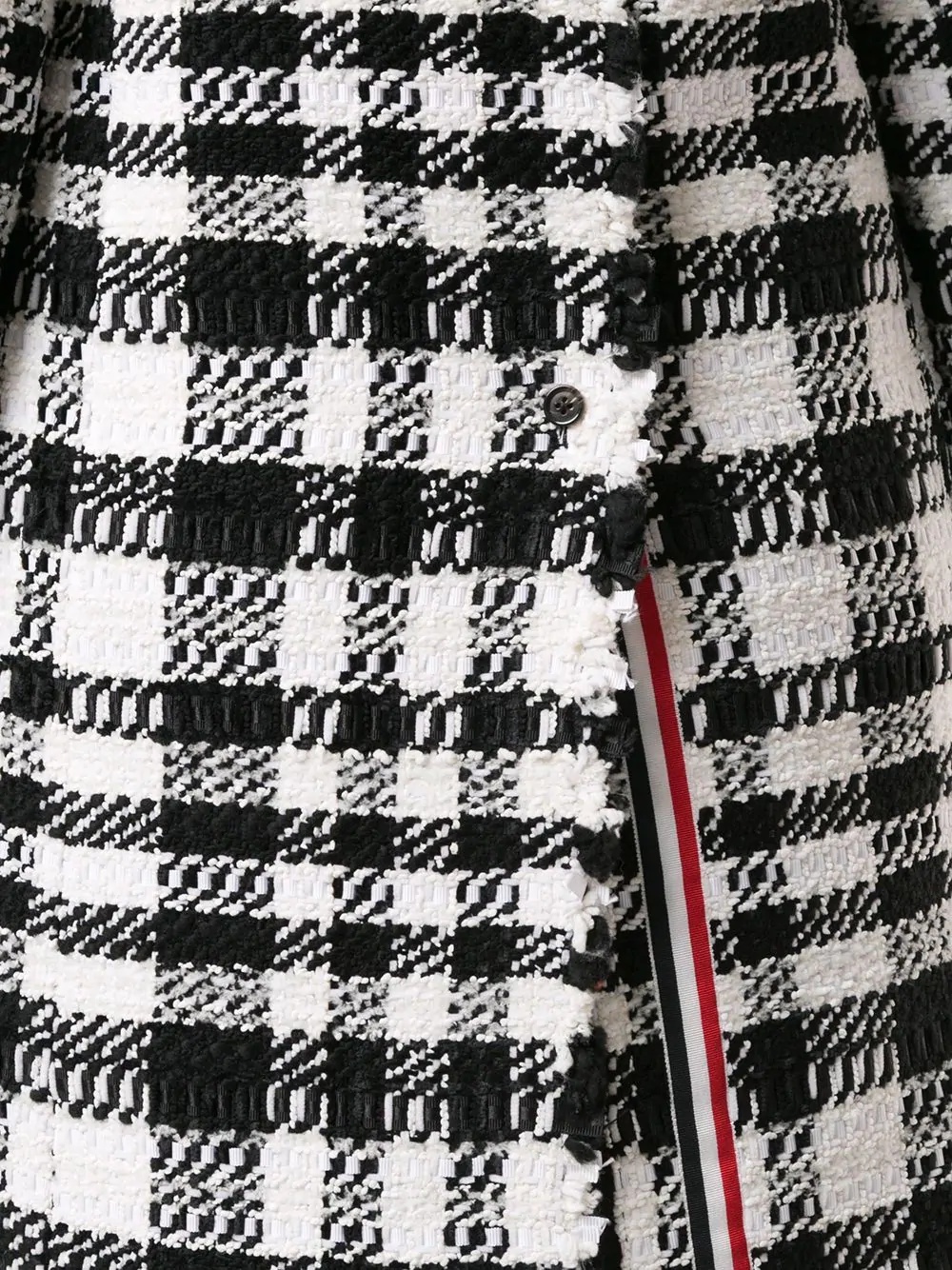 double-breasted check-pattern coat - 5