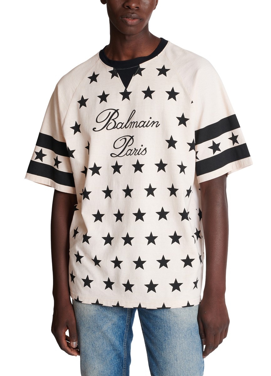 Balmain Signature Stars T-Shirt - 7