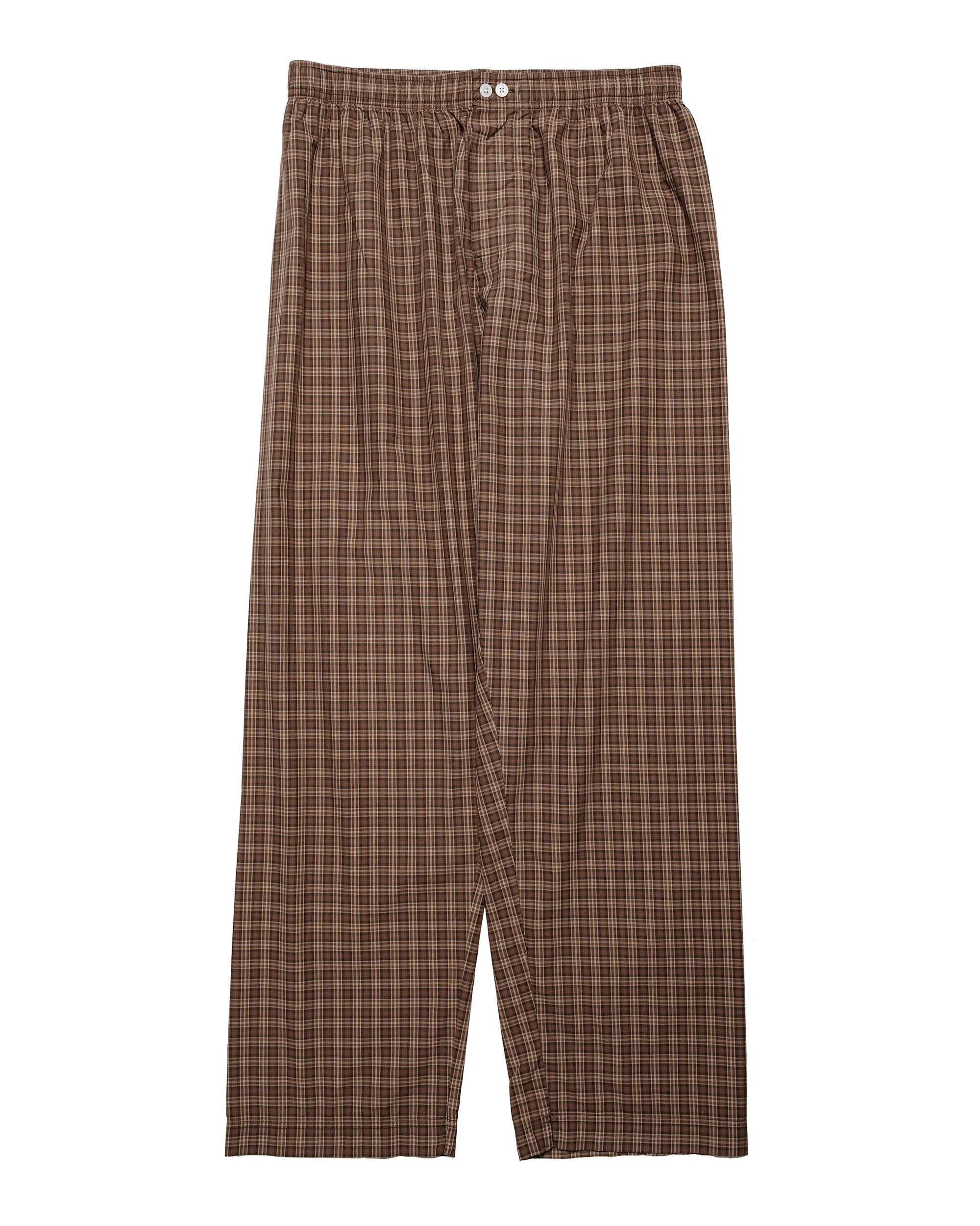 Tekla Fine Twill Pyjama Pants Serra Checks - 1