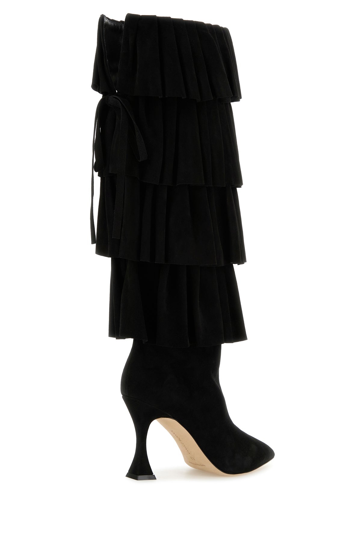 Black suede Miralone boots - 3