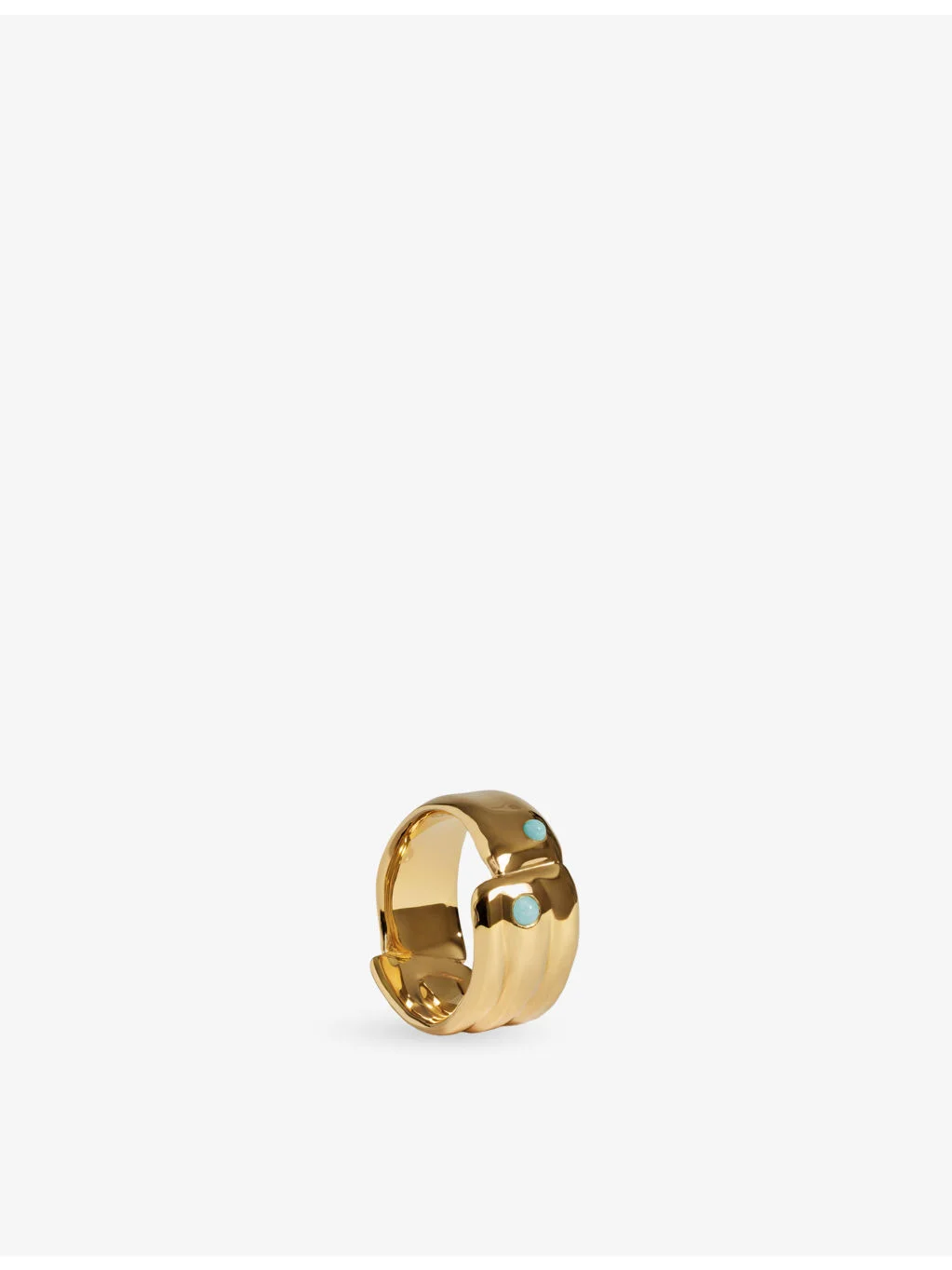 Amaia Bold 18ct Gold Vermeil And Amazonite Ring - 1