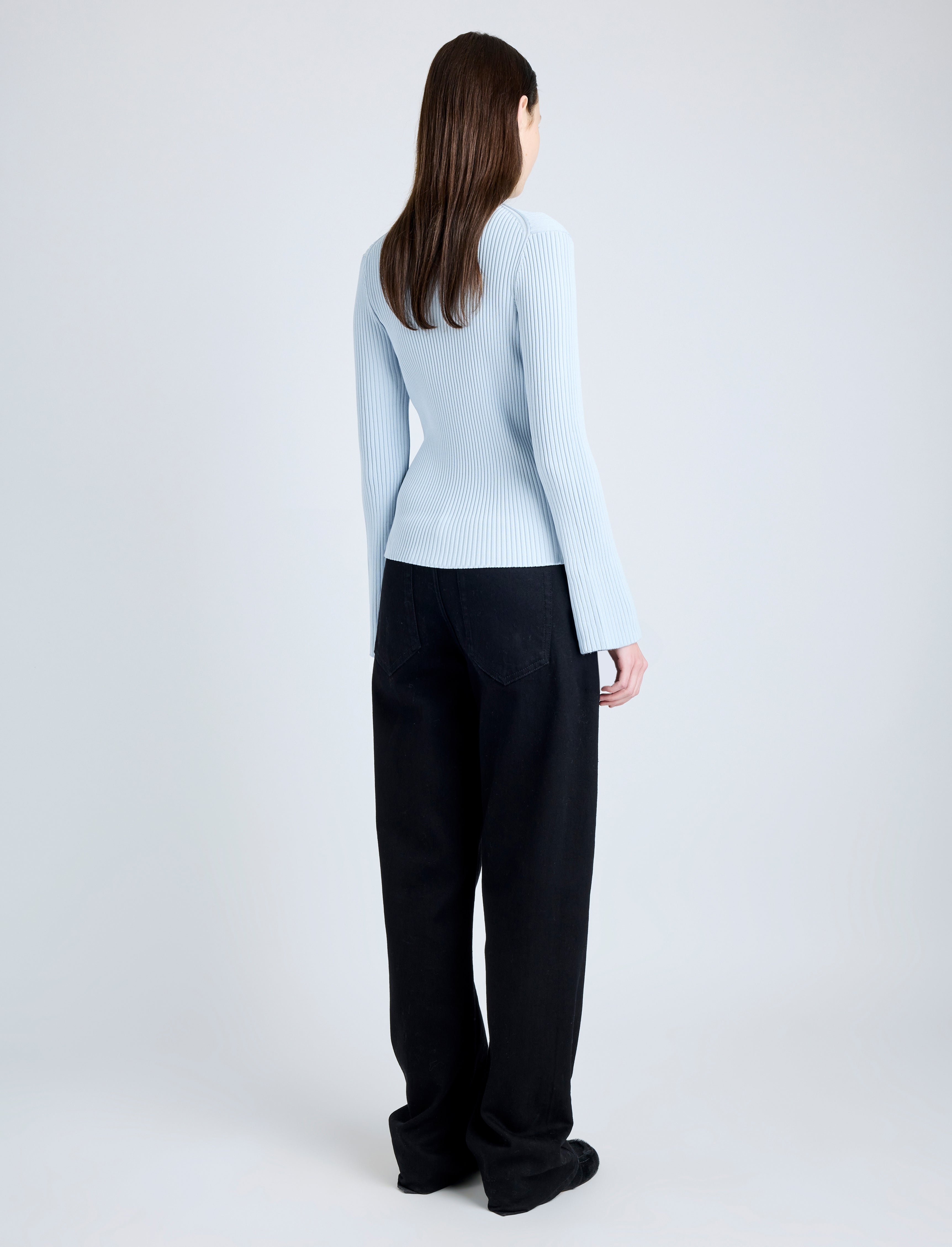 Abigail Top in Midweight Viscose Rib - 5