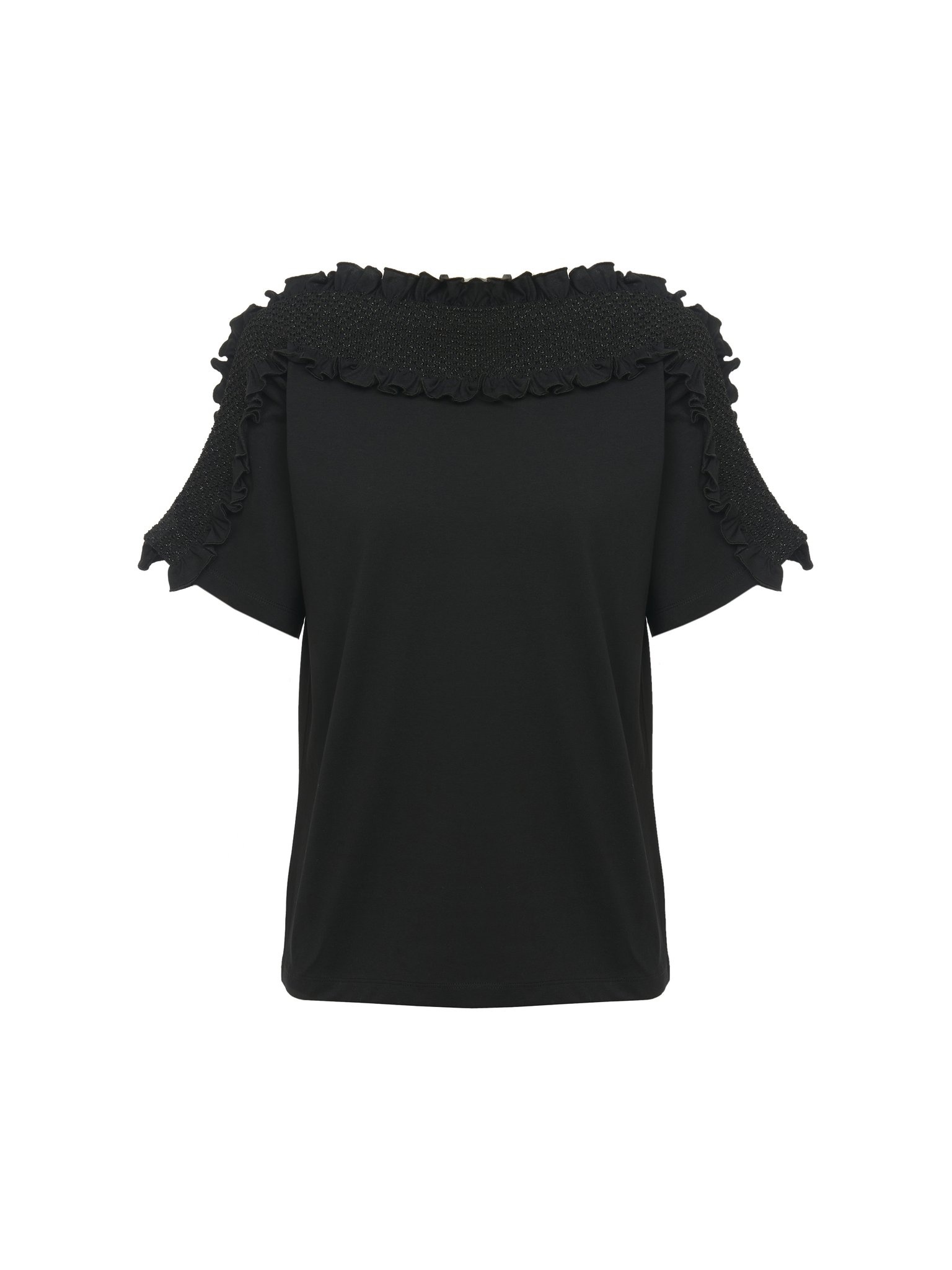 SMOCKED LUREX TOP - 1