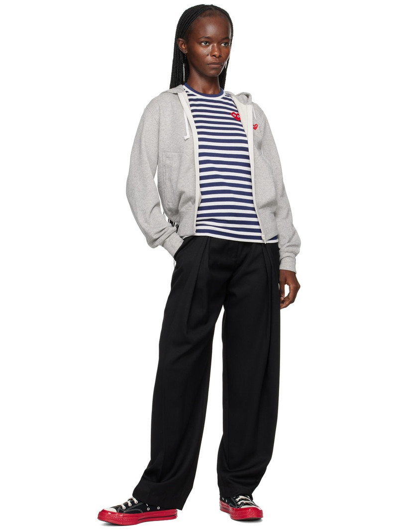 Comme des Garçons PLAY Gray Heart Patch Hoodie outlook