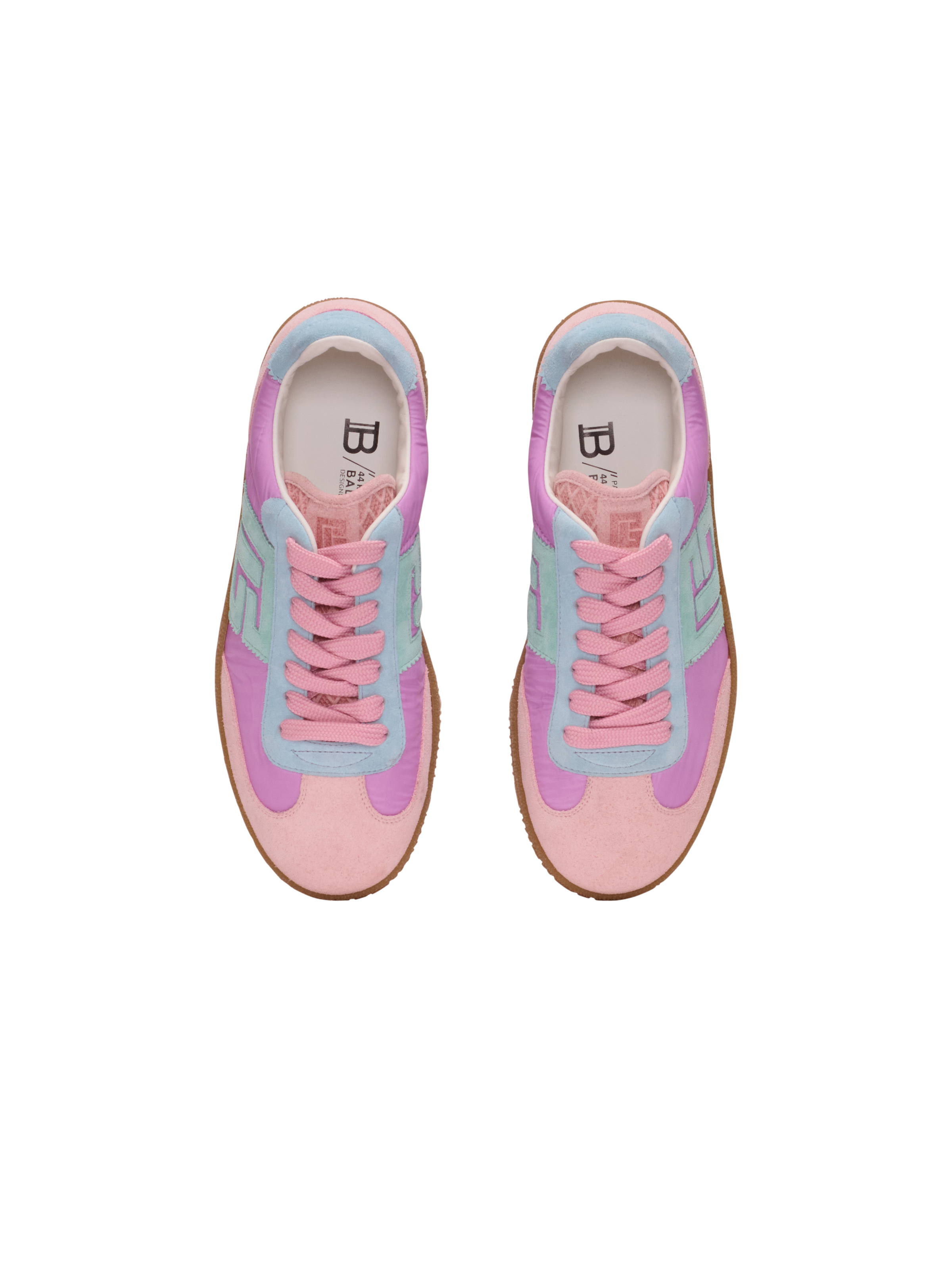 Balmain Swan suede and nylon trainers - 3