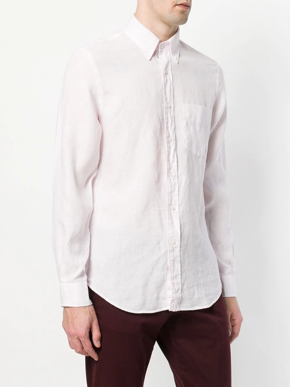 creased button-down shirt - 3