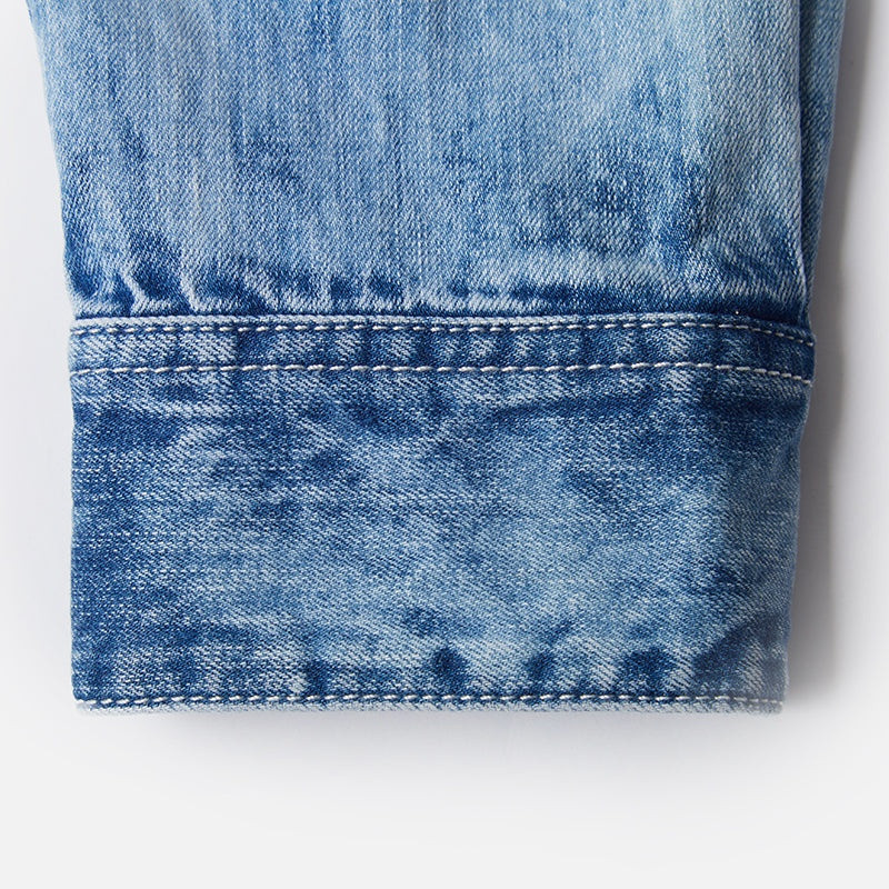 Sake Bottle Embroidered Tie-dye Denim Shirt Jacket 14