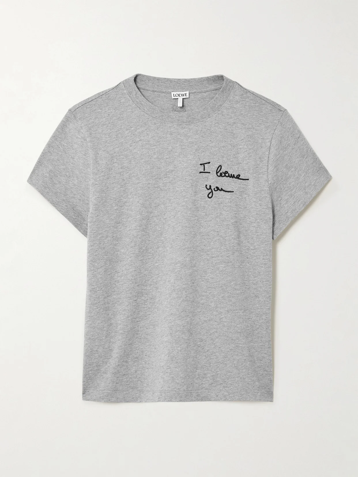 Anagram Embroidered Cotton-jersey T-shirt - 1