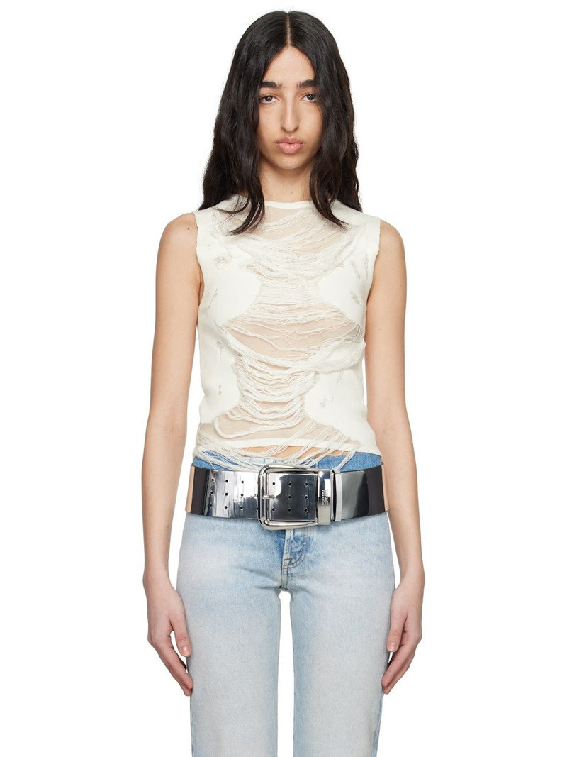 Off-White Distressed Tank Top 1