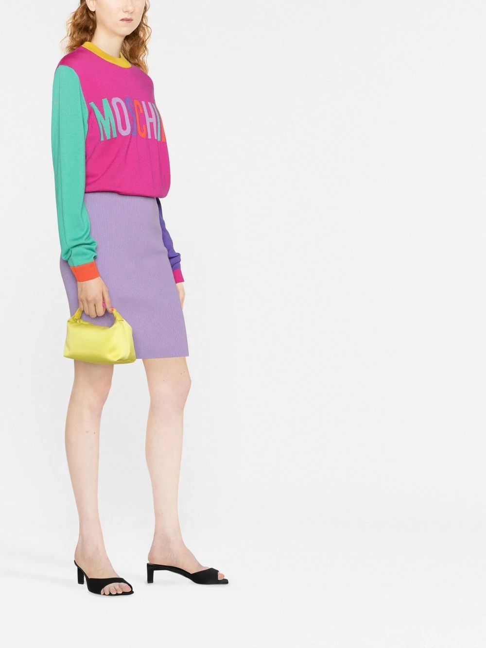 intarsia logo-knit jumper dress - 3