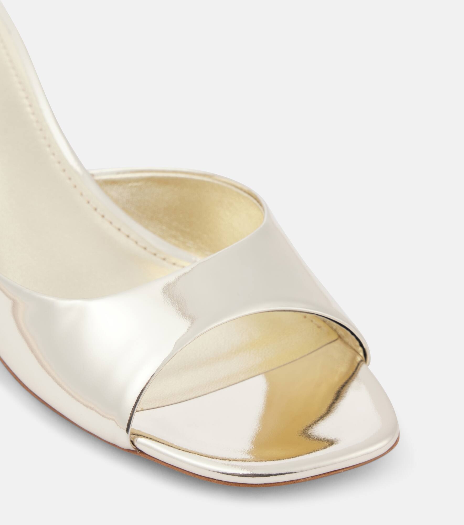 Lara 50 metallic leather mules - 5