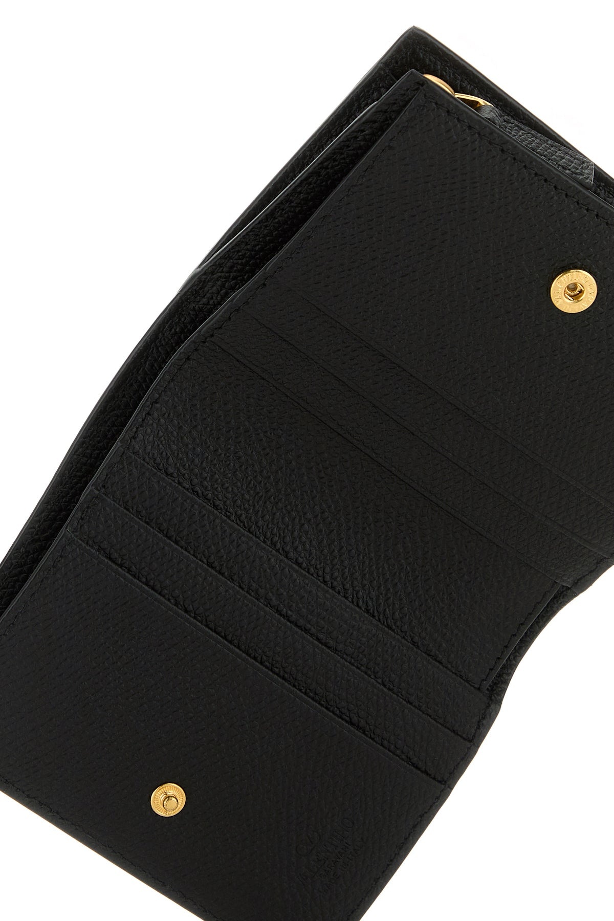 Black leather VLogo wallet - 4